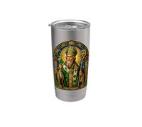 Saint Patrick Shamrock Cathedral Mosaic Sacred Icon Art Stainless Steel Insulated Tumbler