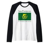 Saint Patricks Battalion San Patricios Irish Mexican History Raglan Baseball Tee