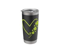 Saint Patrick's Day Green Heart Clover Leaf St. Patrick Stainless Steel Insulated Tumbler