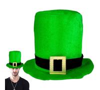 Saint Patricks Day Hat | St Patricks Day Leprechaun Hat with Gold Buckle | Irish Holiday Cosplay, Costume Top for Adults, Teens, Men, Women