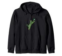Saint Patricks Day Kitten Purr Feline St Paddys Day Zip Hoodie