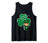 Saint Patrick's Day Leprechaun Shamrock Three-Leaf Clover Tank Top
