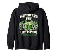 Saint Patrick's Day Social Club Shenanigans Beer Mugs Zip Hoodie