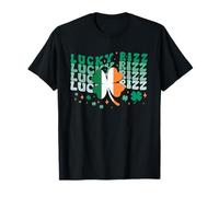 Saint Patricks Funny Brainrot Retro Irish Flag Lucky Rizz T-Shirt