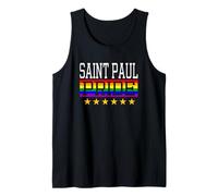 Saint Paul Pride Gay Lesbian Queer LGBT Rainbow Flag Tank Top