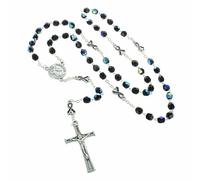 Saint Peregrin Rosary for Cancer Sickens - Glass Rosary Beads - Christian Cult Catholic Glass, Glass