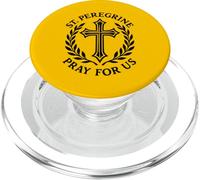 Saint Peregrine Pray For Us Catholic Cross Religious PopSockets PopGrip for MagSafe