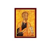 Saint Peter icon The Apostle, Handmade Greek Orthodox icon Apostle Peter, Byzantine Art Wall Hanging on Wood Plaque, Religious Home Decor 7x10