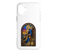 Saint Peter Keys Rooster Gothic Cathedral Mosaic Art Icon Case for iPhone 16 Plus
