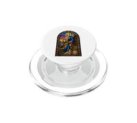 Saint Peter Keys Rooster Gothic Cathedral Mosaic Art Icon PopSockets PopGrip for MagSafe