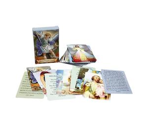 Saint Prayer Cards Set 54PCS Catholic Holy Cards with Saints Prayers, Christian Religious Devotional Gifts for Faithful