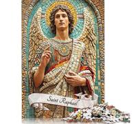 Saint Raphael Archangel 1000 Piece Puzzles For Adults Creative Rectangular Paper Puzzle Jigsaw for Friends Family 1000pcs (38x26cm)