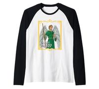 Saint Raphael Guardian Angel Faithful Protector Raglan Baseball Tee