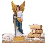 Saint Raphael Statue - Resin Archangel Angel Table Decoration | Christian Festival Ornament for Home, Bedroom, Living Room, Bookcase, Altar, Desk, Christmas Festival Religious Spiritual