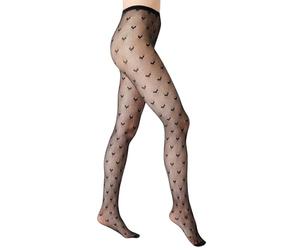 saint sass® Heart Fishnet & Pattern Tights, black, L