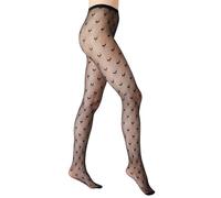 saint sass® Heart Fishnet & Pattern Tights, black, M