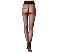 saint sass® Women's Bite Me Statement Tights 40 Denier Semi-Transparent Black XS/S, M, L, XL Made in Italy 1 Piece, black, XS-S
