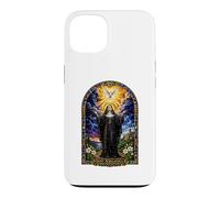 Saint Scholastica Dove Catholic Gothic Cathedral Art Icon Case for iPhone 13