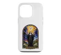 Saint Scholastica Dove Catholic Gothic Cathedral Art Icon Case for iPhone 13 Pro