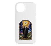 Saint Scholastica Dove Catholic Gothic Cathedral Art Icon Case for iPhone 14 Plus