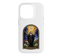 Saint Scholastica Dove Catholic Gothic Cathedral Art Icon Case for iPhone 14 Pro