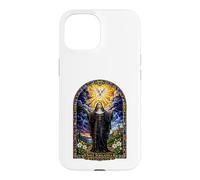 Saint Scholastica Dove Catholic Gothic Cathedral Art Icon Case for iPhone 15