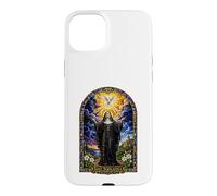 Saint Scholastica Dove Catholic Gothic Cathedral Art Icon Case for iPhone 15 Plus
