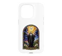 Saint Scholastica Dove Catholic Gothic Cathedral Art Icon Case for iPhone 15 Pro