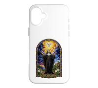 Saint Scholastica Dove Catholic Gothic Cathedral Art Icon Case for iPhone 16 Plus