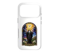 Saint Scholastica Dove Catholic Gothic Cathedral Art Icon Case for iPhone 17 Pro