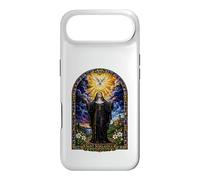Saint Scholastica Dove Catholic Gothic Cathedral Art Icon Case for iPhone Air