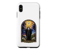 Saint Scholastica Dove Catholic Gothic Cathedral Art Icon Case for iPhone XS Max