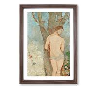 Saint Sebastian by Odilon Redon Framed Print | A2 Walnut Framed Wall Art | Ready to Hang | Modern Nature Picture | Living Room Bedroom Lounge Office