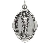 Saint Sebastian Medal Pendant and The Lacrosse Prayer Holy Card | Great Catholic Sport Gift for Confirmation | Protection and Faith for Athletes | Made in Italy