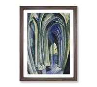 Saint Severin Vol.1 By Robert Delaunay Classic Painting Framed Print | A3 Walnut Framed Wall Art | Ready to Hang | Classic Historical Picture | Living Room Bedroom Lounge Office