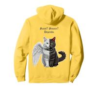 Saint? Sinner? Depends. Satanic Cat Kitten Atheist Pullover Hoodie