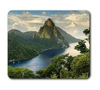 Saint St Lucia Caribbean Travel Mouse Mat Pad Computer PC Laptop Gaming Office Home Desk Accessory Gadget 8987