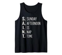 Saint Sunday Afternoon is Nap Time Funny Humor Tank Top