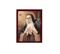 Saint Teresa of Avila icon, Handmade Gr atholic Orthodox icon of St Teresa, Byzantine Art Wall Hanging Wood Plaque Religious Decor 7x10cm