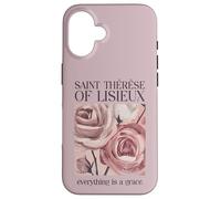 Saint Thérèse of Lisieux Catholic Everything Is a Grace Case for iPhone 16