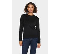 Saint Tropez Cherrisz Long Sleeve Pullover In Black Black M