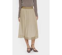 Saint Tropez Coralsz Chiffon Midi Length Lining Skirt In Pale Grey Pale Grey M
