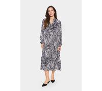 Saint Tropez Eda Loose Fit Long Sleeve Midi Dress In Blue Blue L