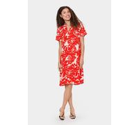Saint Tropez Eda Short Sleeve Dress In Red Red S