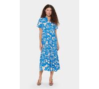 Saint Tropez Edasz Short Sleeve Leopard Midi Dress Leopard Print In Blue Blue XL