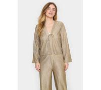 Saint Tropez Evy Tie Front Casual Fit Bolero Gold