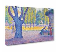 Saint Tropez Fountain By Paul Signac Canvas Print | Gallery Wrapped 30mm Frame Wall Art | 20x14 inches | Ready to Hang | Classic Religious Picture | Living Room Bedroom Lounge Office