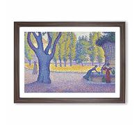 Saint-Tropez Fountain by Paul Signac Framed Print | A2 Walnut Framed Wall Art | Ready to Hang | Modern Nature Picture | Living Room Bedroom Lounge Office