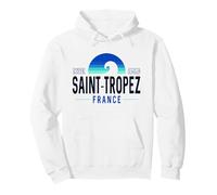 Saint-Tropez France | Saint Tropez Côte D'Azur Wave I5X Pullover Hoodie