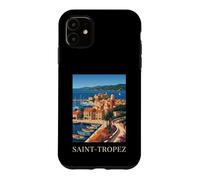 Saint Tropez French Riviera Retro Travel Coast Case for iPhone 11